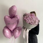 Подарочный набор с розовой гипсофилой